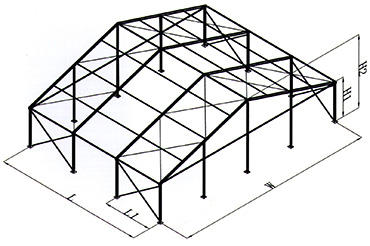 大跨度倉(cāng)儲(chǔ)帳篷結(jié)構(gòu)